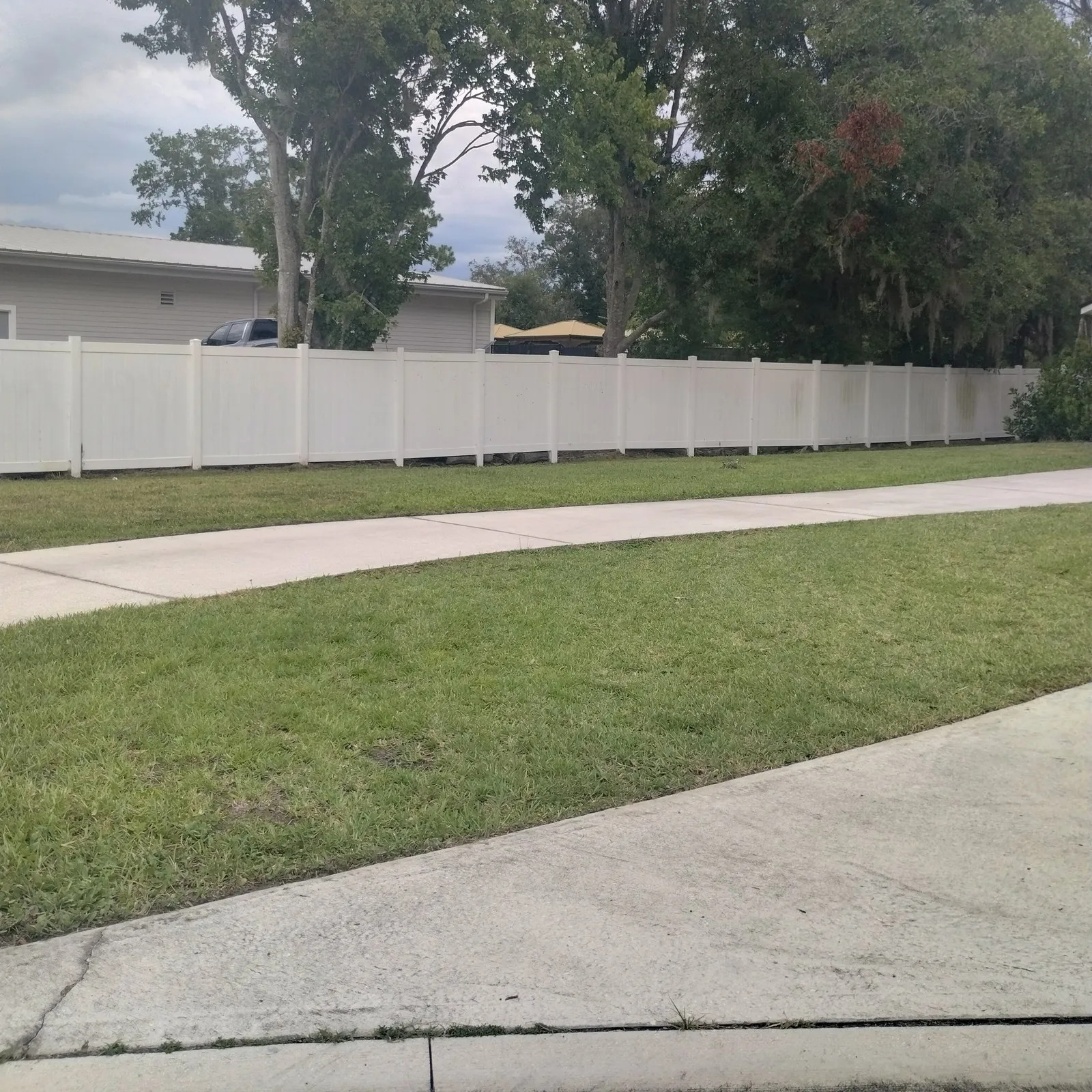 Same fence-line common area mowed and cleaned up